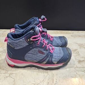 KEEN Terradora Boysenberry Blue PINK Trail Hiking Boots Shoes Kid Girl Size‎ 2